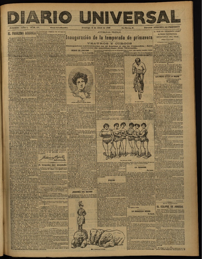 Miniatura de Diario Universal del 12 de abril de 1903, edición de noche