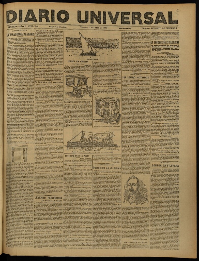 Miniatura de Diario Universal del 17 de abril de 1903, edición de noche