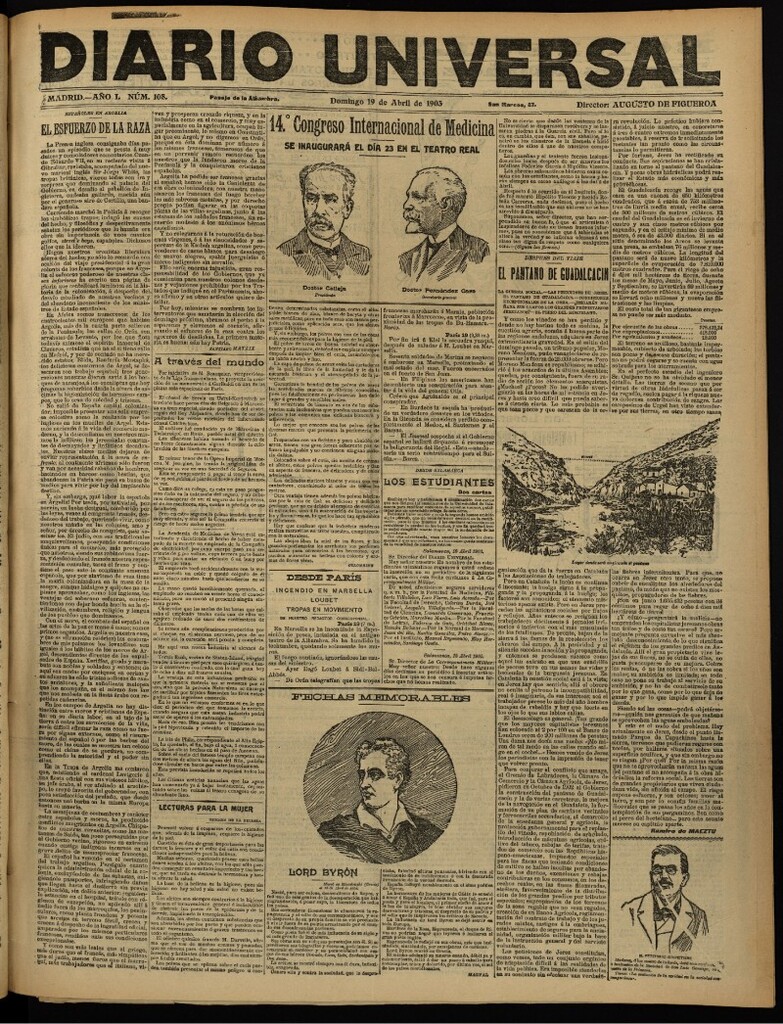 Miniatura de Diario Universal del 19 de abril de 1903, edición de noche