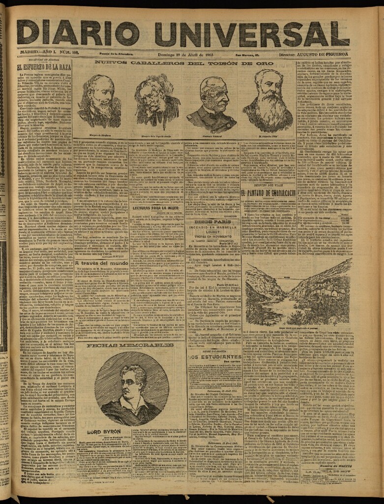 Miniatura de Diario Universal del 19 de abril de 1903, edición de tarde