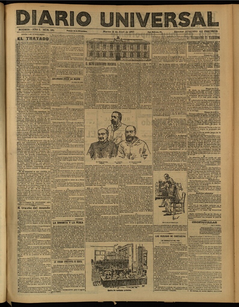 Miniatura de Diario Universal del 21 de abril de 1903, edición de tarde