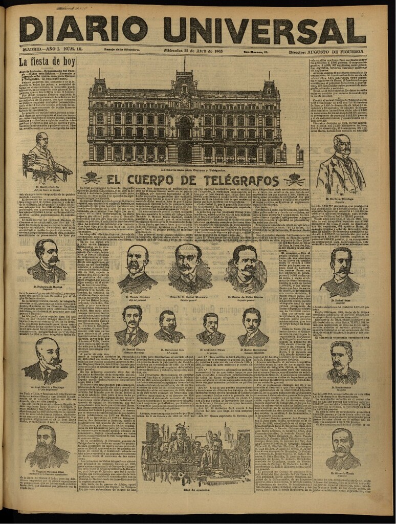 Miniatura de Diario Universal del 22 de abril de 1903, edición de noche