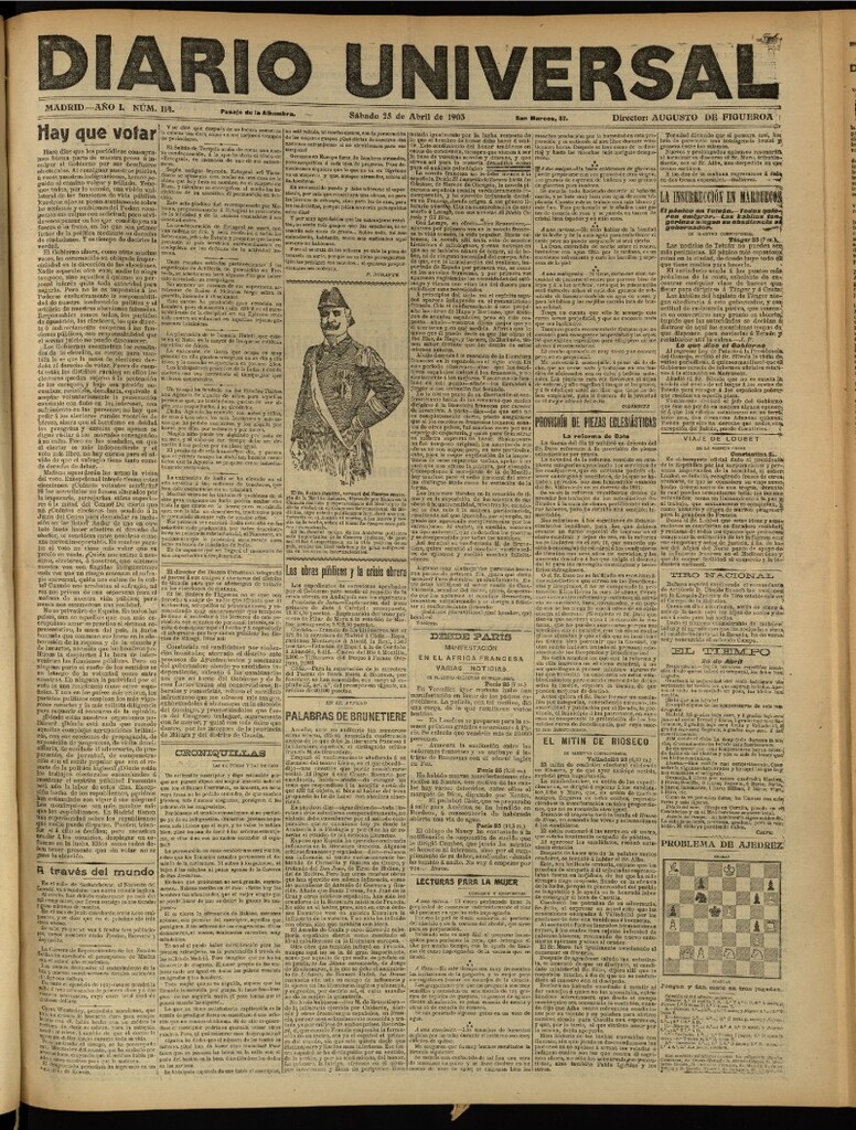 Miniatura de Diario Universal del 25 de abril de 1903, edición de tarde