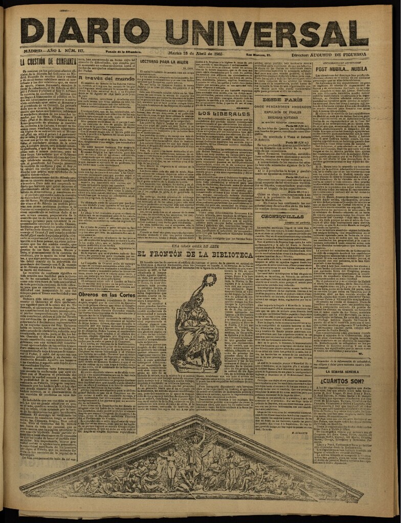 Miniatura de Diario Universal del 28 de abril de 1903, edición de noche