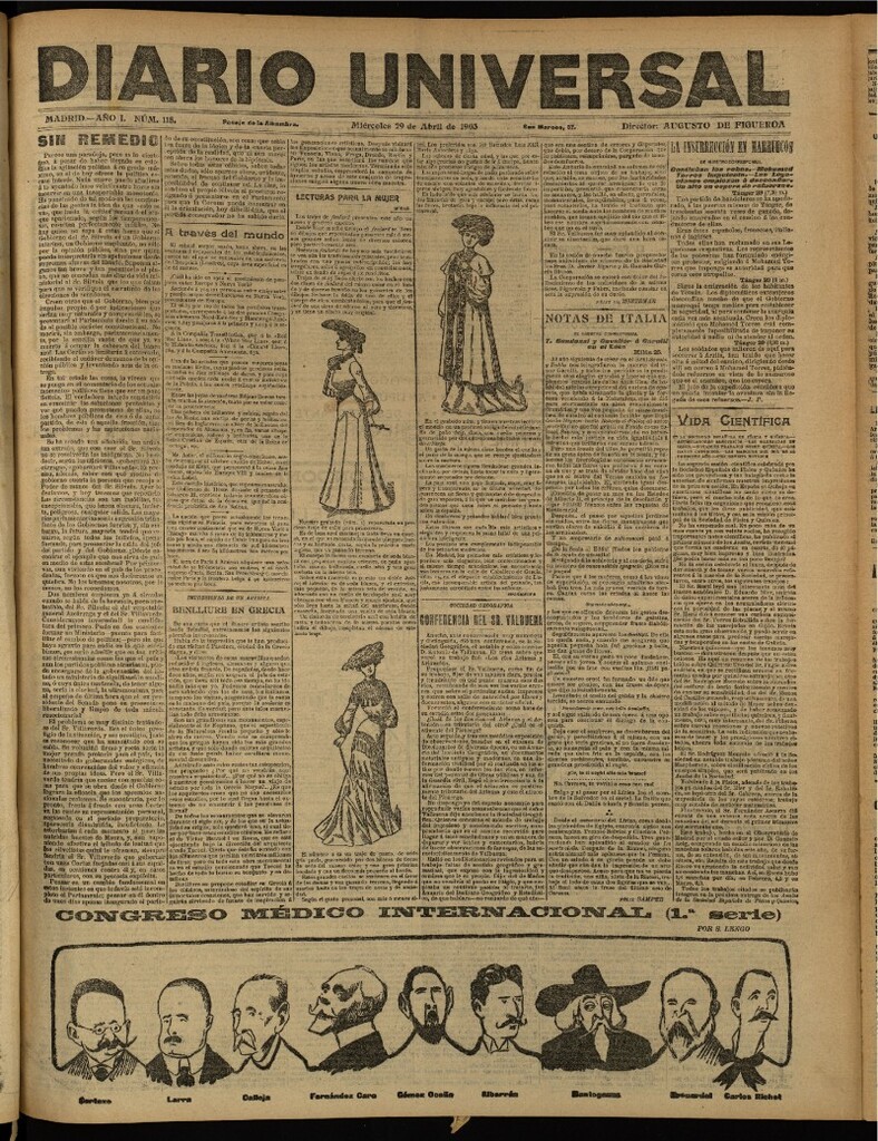 Miniatura de Diario Universal del 29 de abril de 1903, edición de tarde