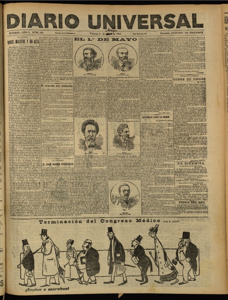 Miniatura de Diario Universal del 1 de mayo de 1903, edición de tarde