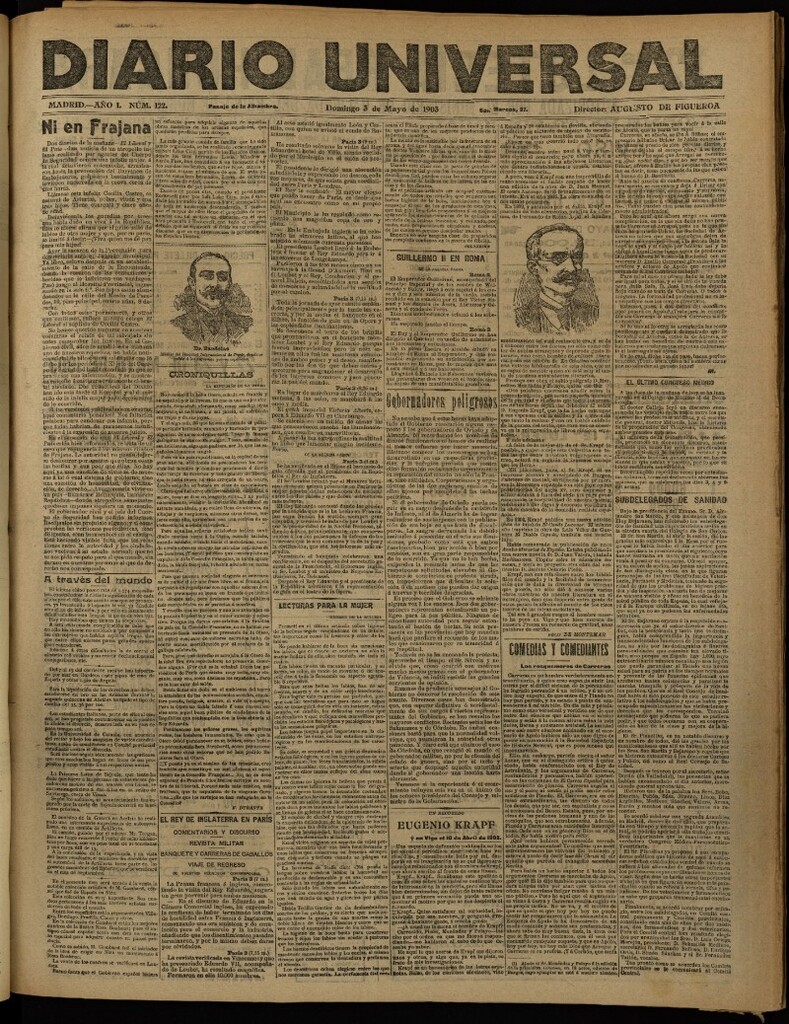 Miniatura de Diario Universal del 3 de mayo de 1903, edición de noche