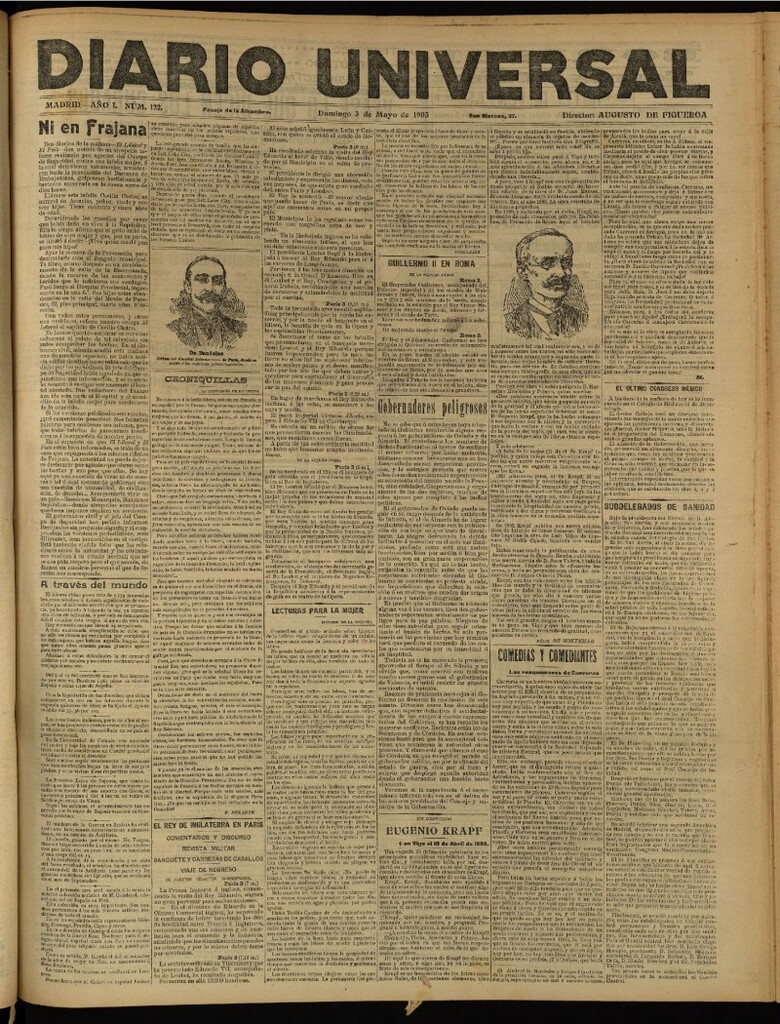 Miniatura de Diario Universal del 3 de mayo de 1903, edición de tarde