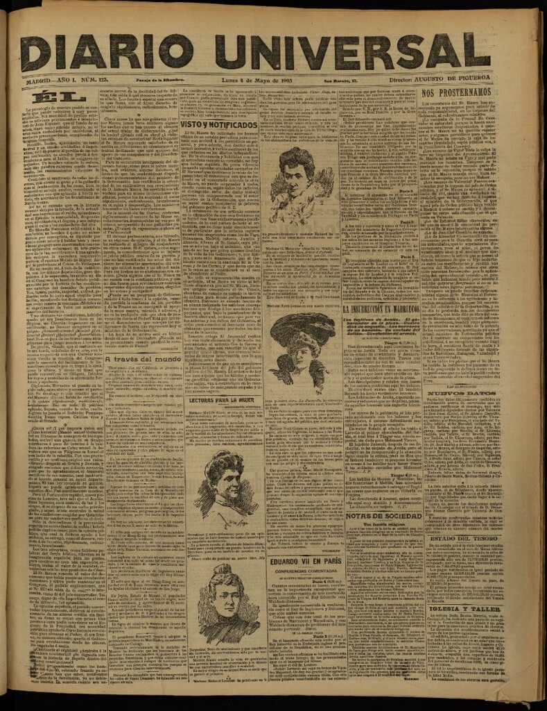 Miniatura de Diario Universal del 4 de mayo de 1903, edición de noche