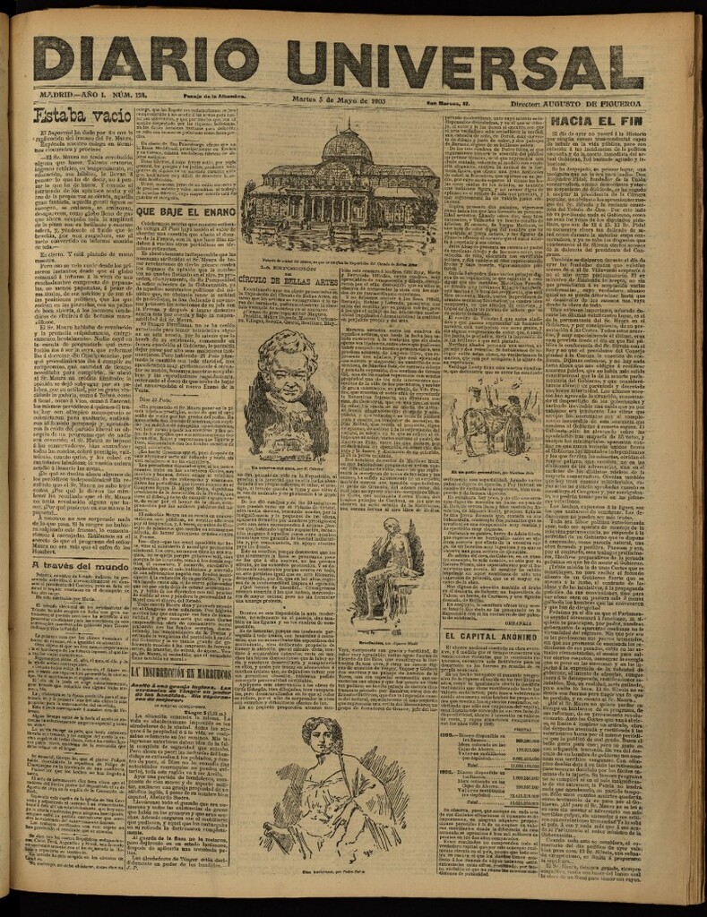 Miniatura de Diario Universal del 5 de mayo de 1903, edición de noche