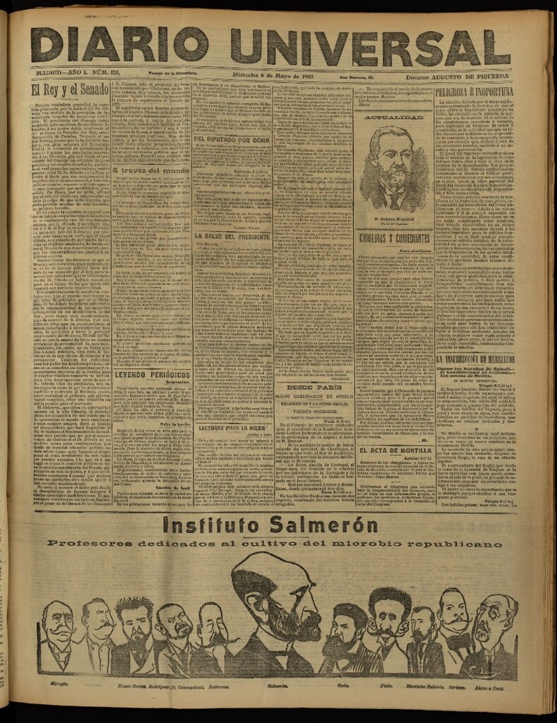 Miniatura de Diario Universal del 6 de mayo de 1903, edición de noche