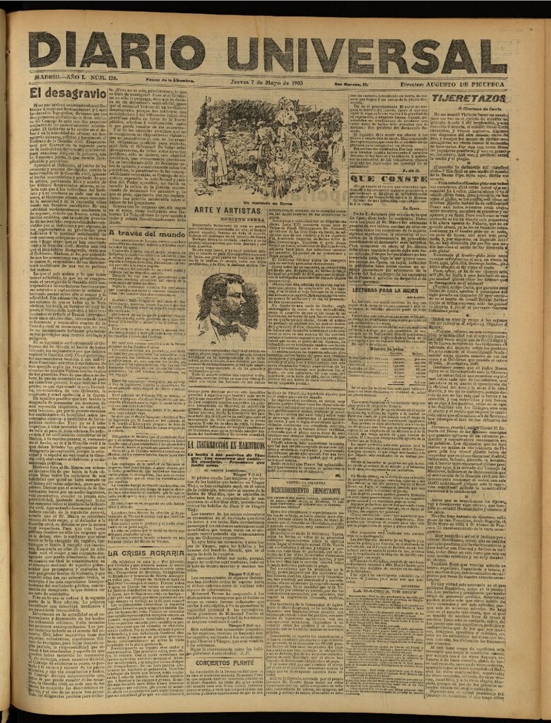 Miniatura de Diario Universal del 7 de mayo de 1903, edición de tarde