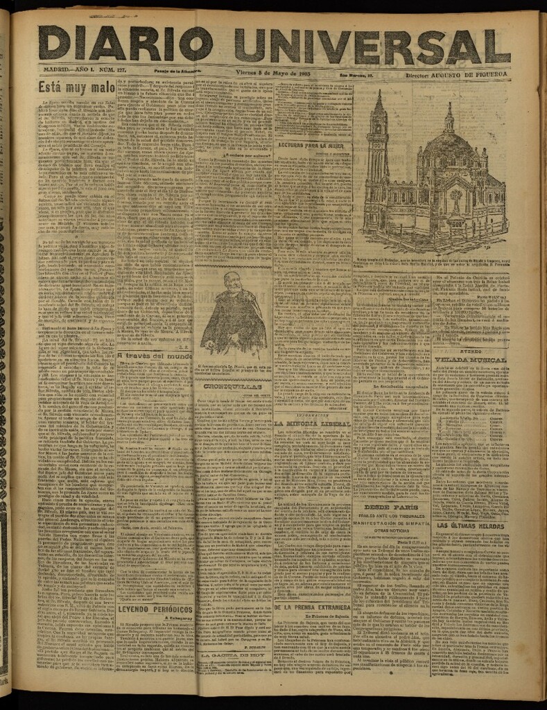 Miniatura de Diario Universal del 8 de mayo de 1903, edición de noche
