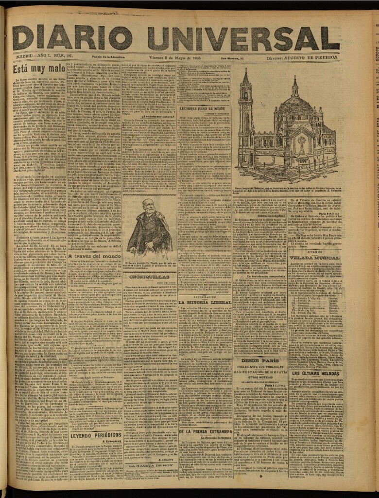 Miniatura de Diario Universal del 8 de mayo de 1903, edición de tarde