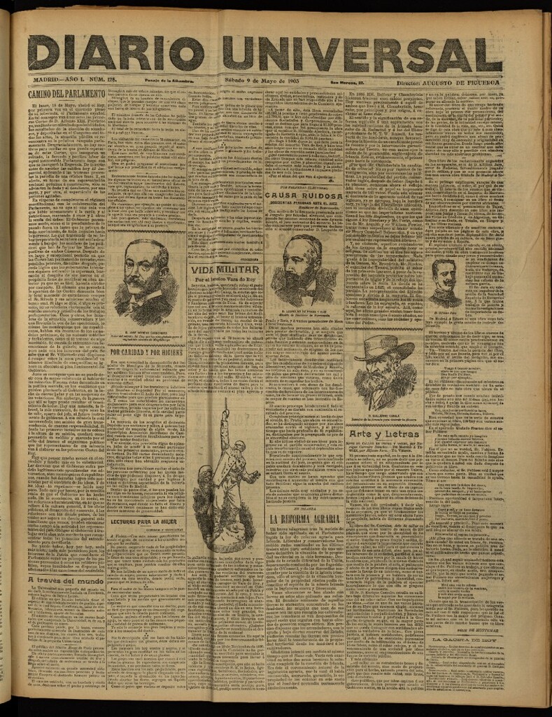 Miniatura de Diario Universal del 9 de mayo de 1903, edición de noche