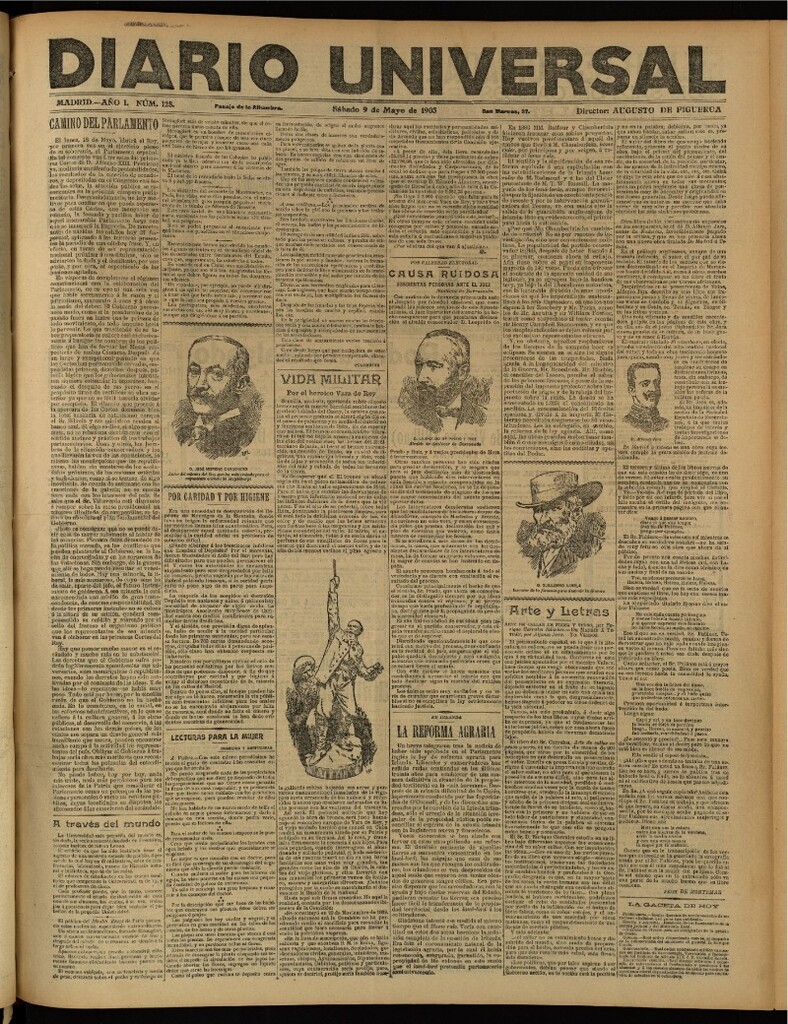 Miniatura de Diario Universal del 9 de mayo de 1903, edición de tarde