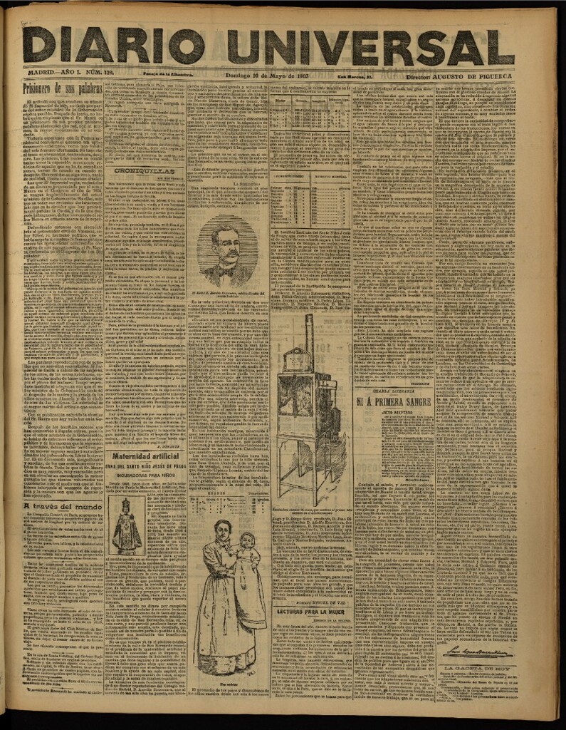 Miniatura de Diario Universal del 10 de mayo de 1903, edición de noche