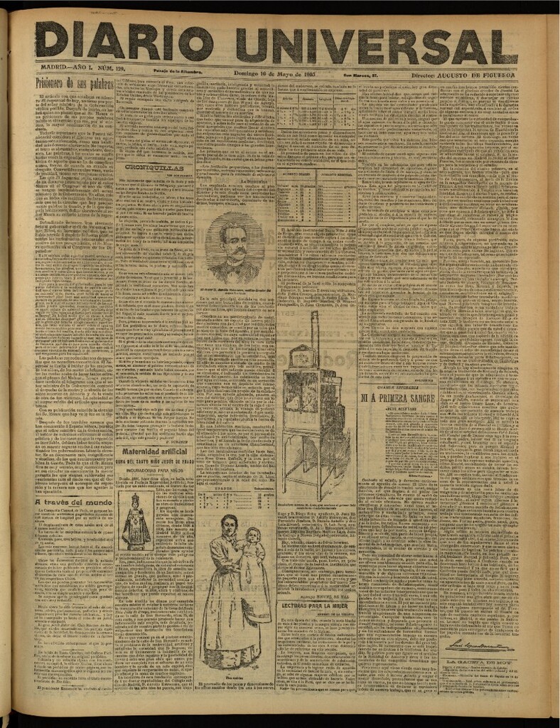 Miniatura de Diario Universal del 10 de mayo de 1903, edición de tarde