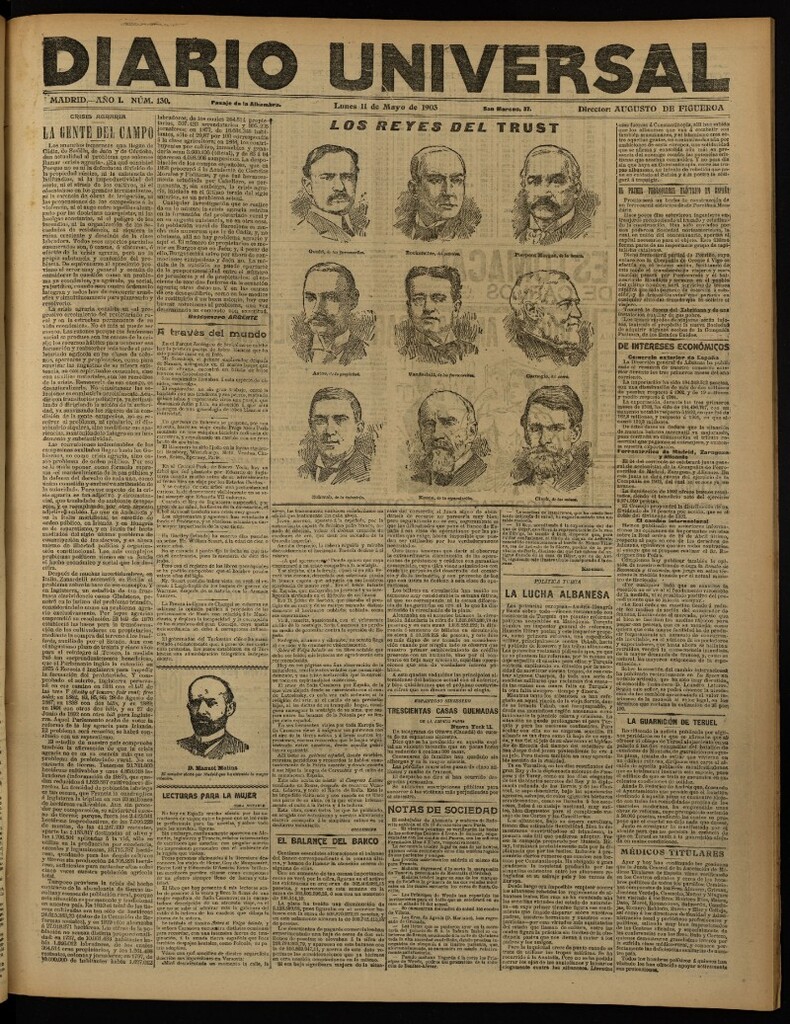 Miniatura de Diario Universal del 11 de mayo de 1903, edición de noche