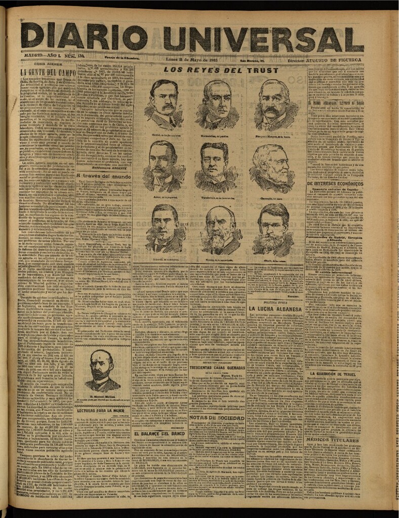 Miniatura de Diario Universal del 11 de mayo de 1903, edición de tarde