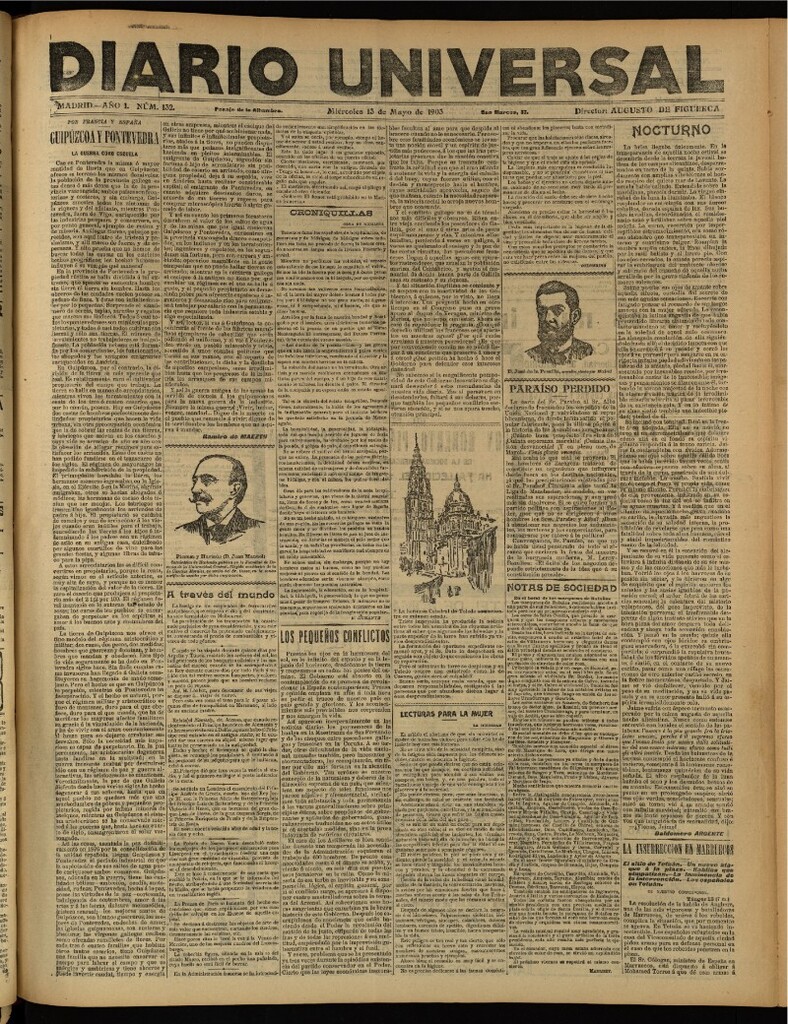 Miniatura de Diario Universal del 13 de mayo de 1903, edición de tarde