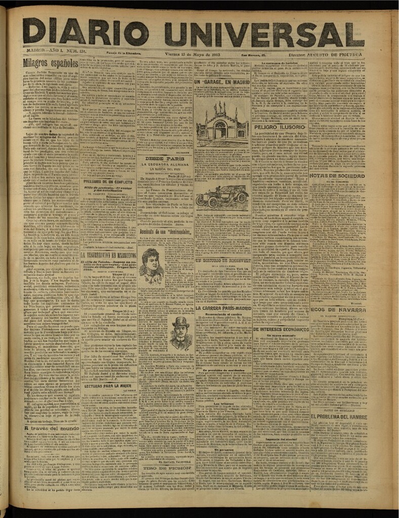 Miniatura de Diario Universal del 15 de mayo de 1903, edición de tarde