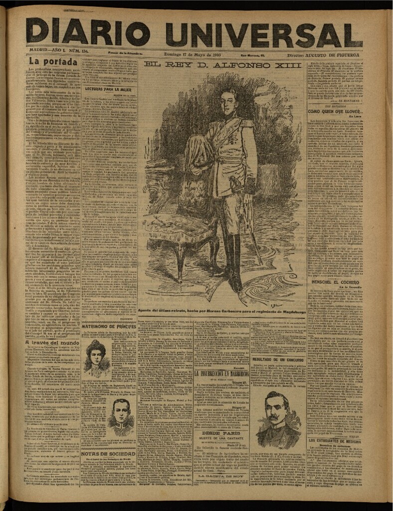 Miniatura de Diario Universal del 17 de mayo de 1903, edición de tarde