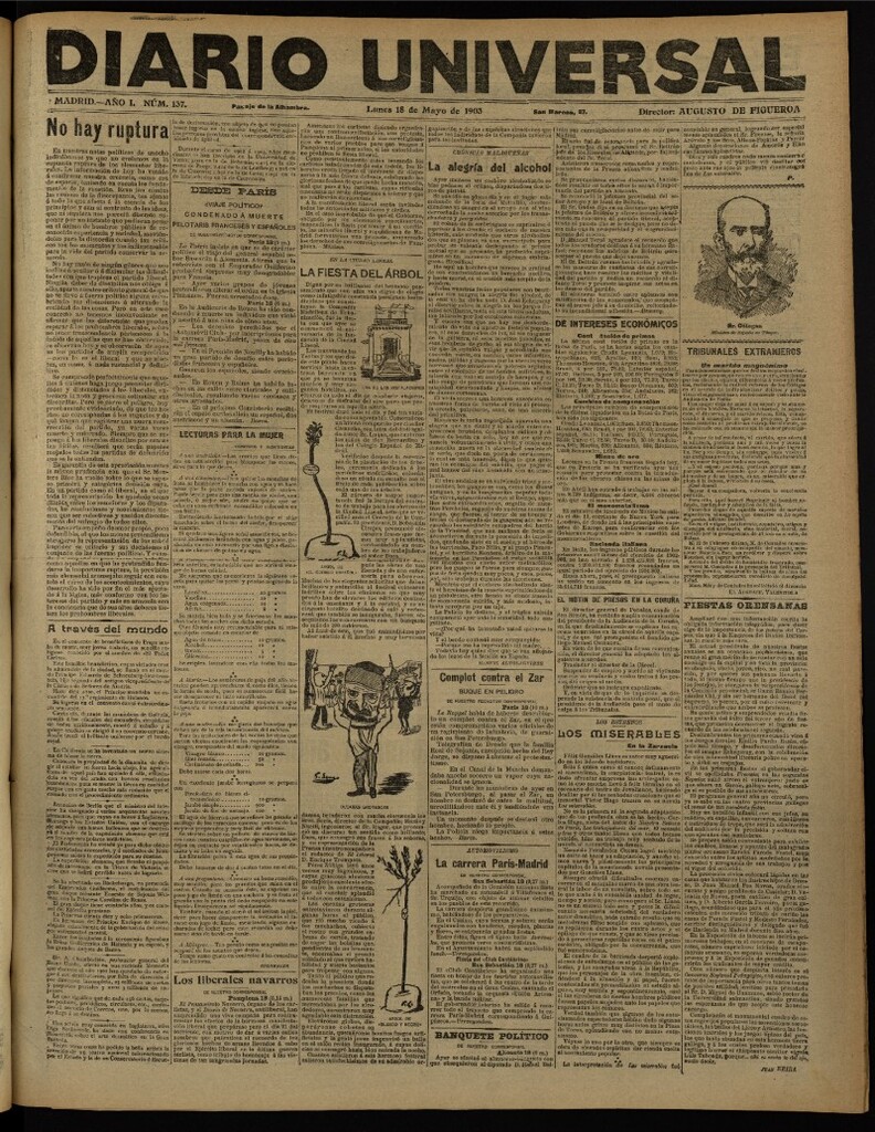 Miniatura de Diario Universal del 18 de mayo de 1903, edición de noche