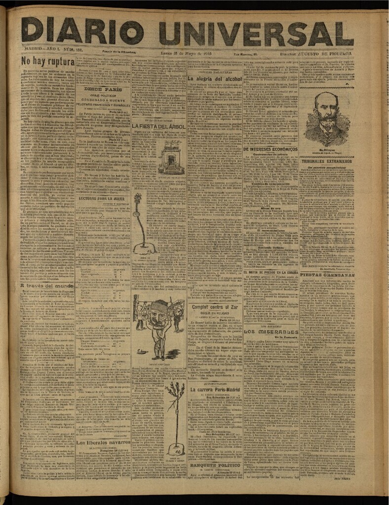 Miniatura de Diario Universal del 18 de mayo de 1903, edición de tarde