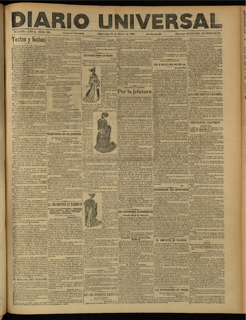 Miniatura de Diario Universal del 20 de mayo de 1903, edición de tarde