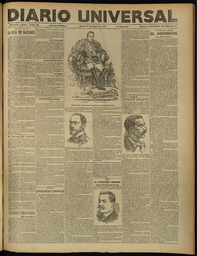 Miniatura de Diario Universal del 21 de mayo de 1903, edición de noche
