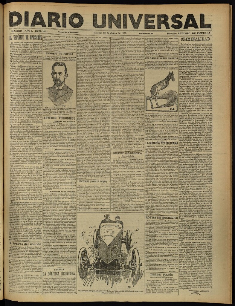 Miniatura de Diario Universal del 22 de mayo de 1903, edición de noche