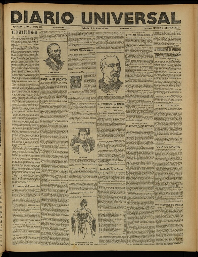 Miniatura de Diario Universal del 23 de mayo de 1903, edición de tarde