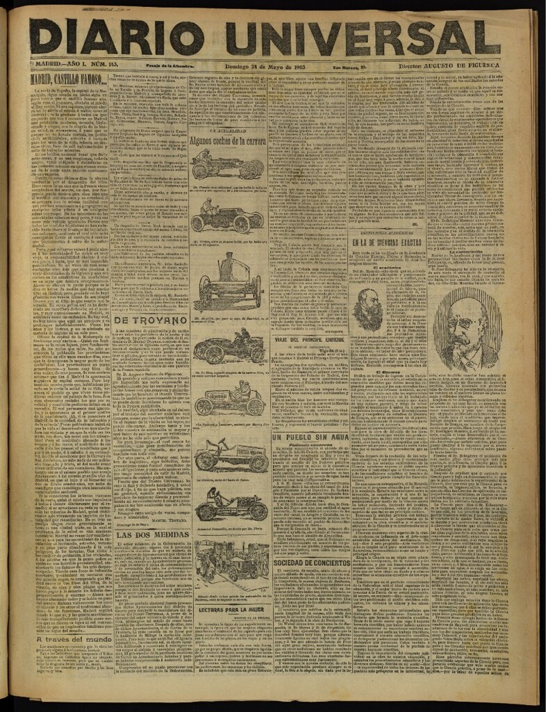 Miniatura de Diario Universal del 24 de mayo de 1903, edición de noche
