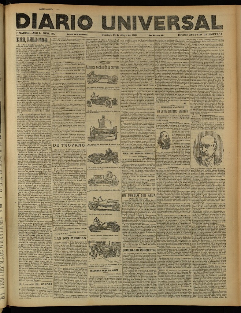 Miniatura de Diario Universal del 24 de mayo de 1903, edición de tarde