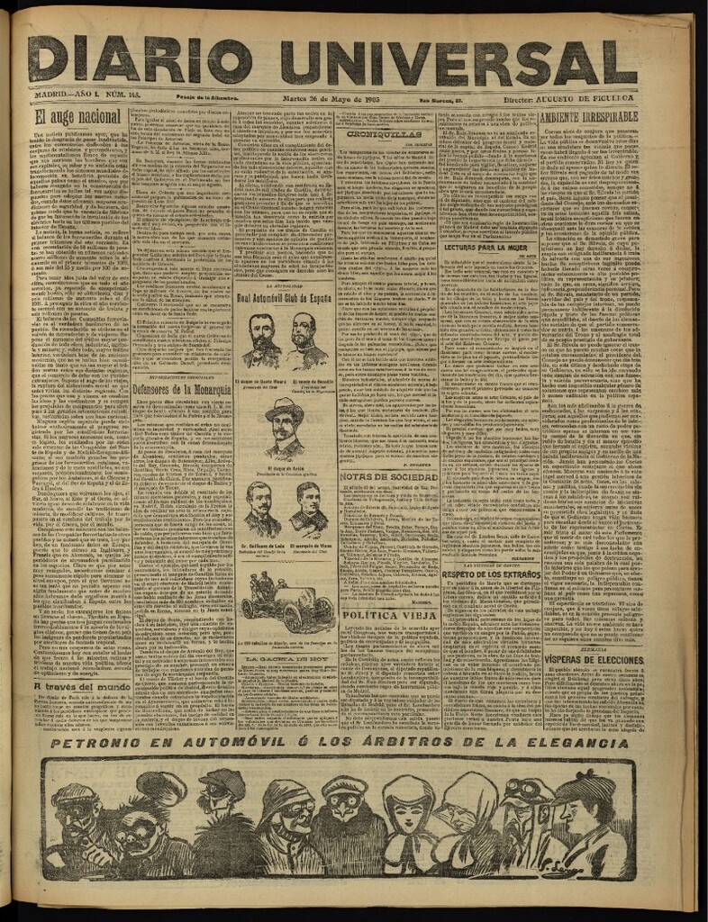 Miniatura de Diario Universal del 26 de mayo de 1903, edición de noche
