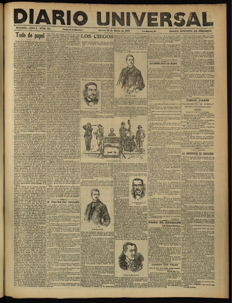 Miniatura de Diario Universal del 28 de mayo de 1903, edición de noche