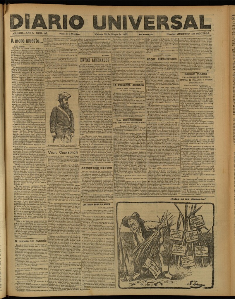 Miniatura de Diario Universal del 29 de mayo de 1903, edición de tarde
