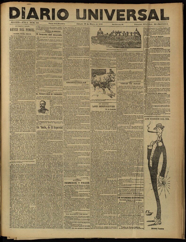 Miniatura de Diario Universal del 30 de mayo de 1903, edición de noche