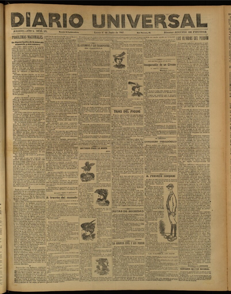 Miniatura de Diario Universal del 1 de junio de 1903, edición de tarde