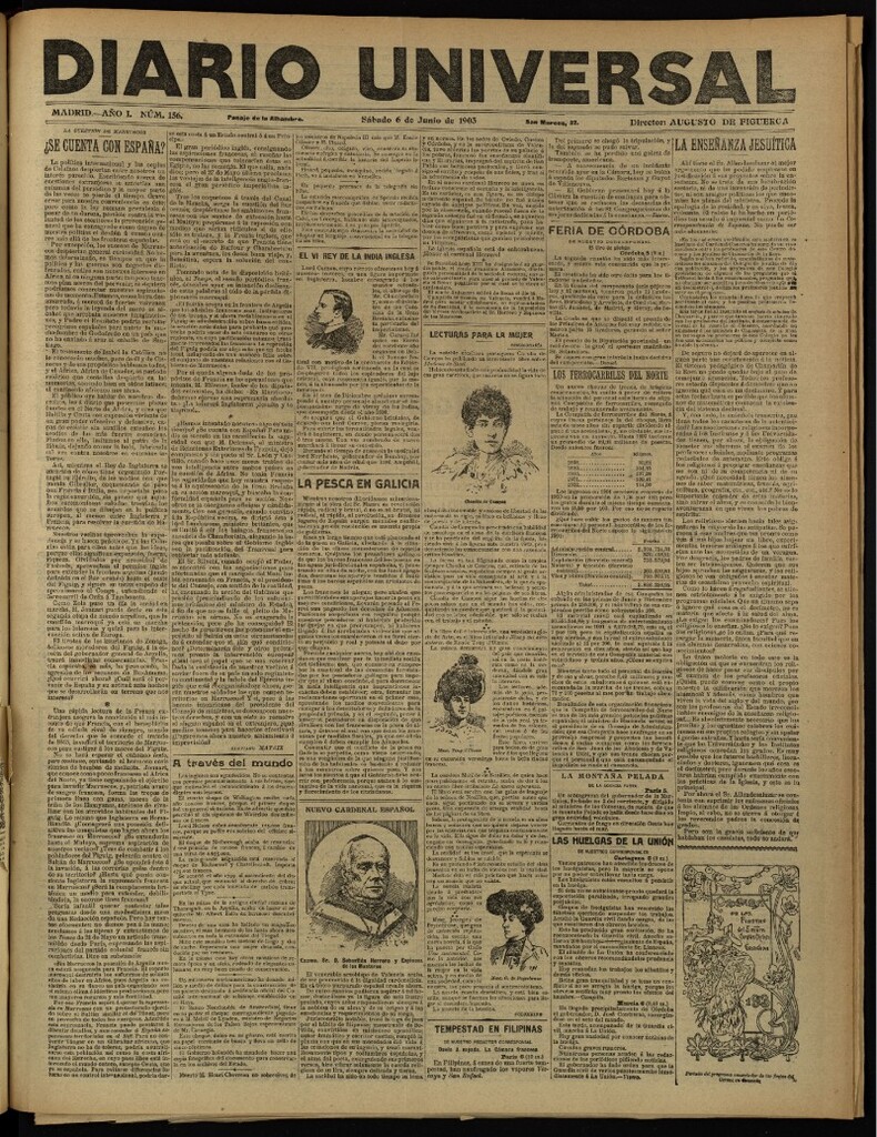 Miniatura de Diario Universal del 6 de junio de 1903, edición de noche