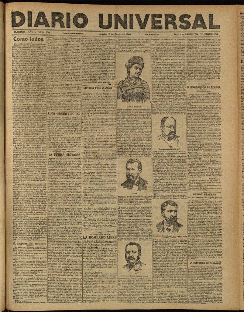 Miniatura de Diario Universal del 9 de junio de 1903, edición de tarde
