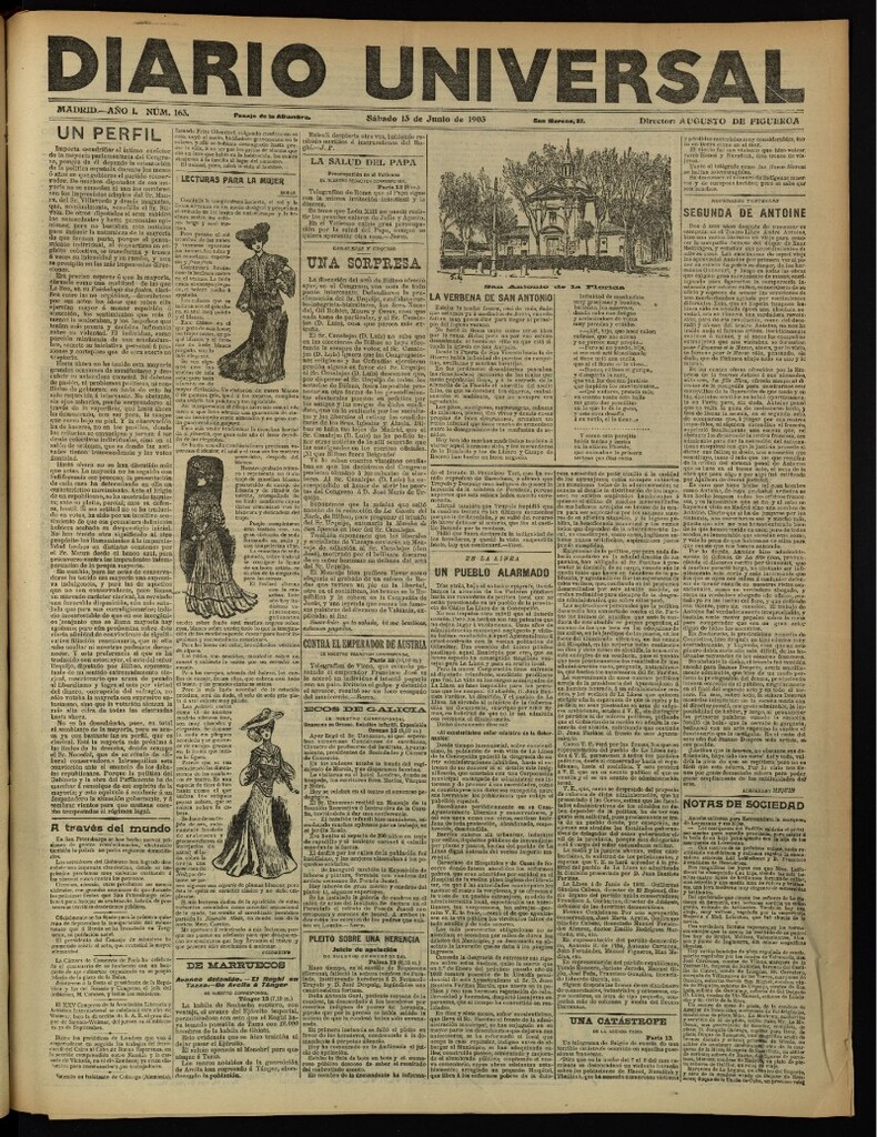 Miniatura de Diario Universal del 13 de junio de 1903, edición de noche
