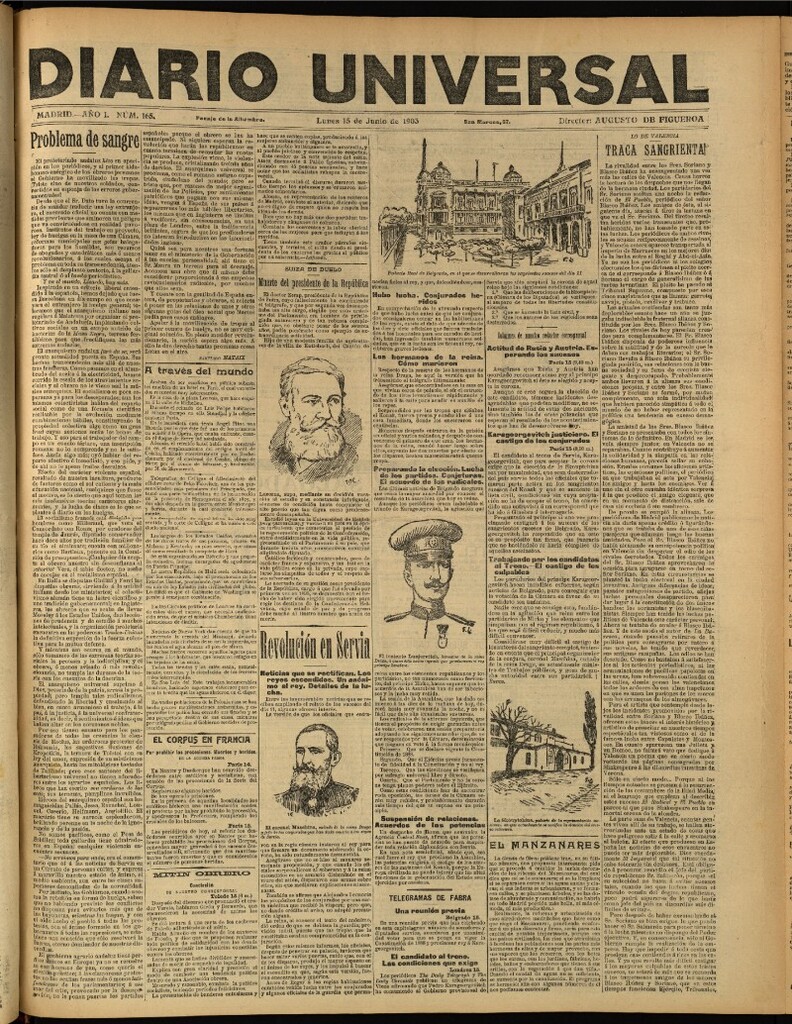 Miniatura de Diario Universal del 15 de junio de 1903, edición de tarde