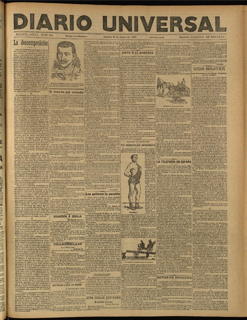 Miniatura de Diario Universal del 16 de junio de 1903, edición de tarde