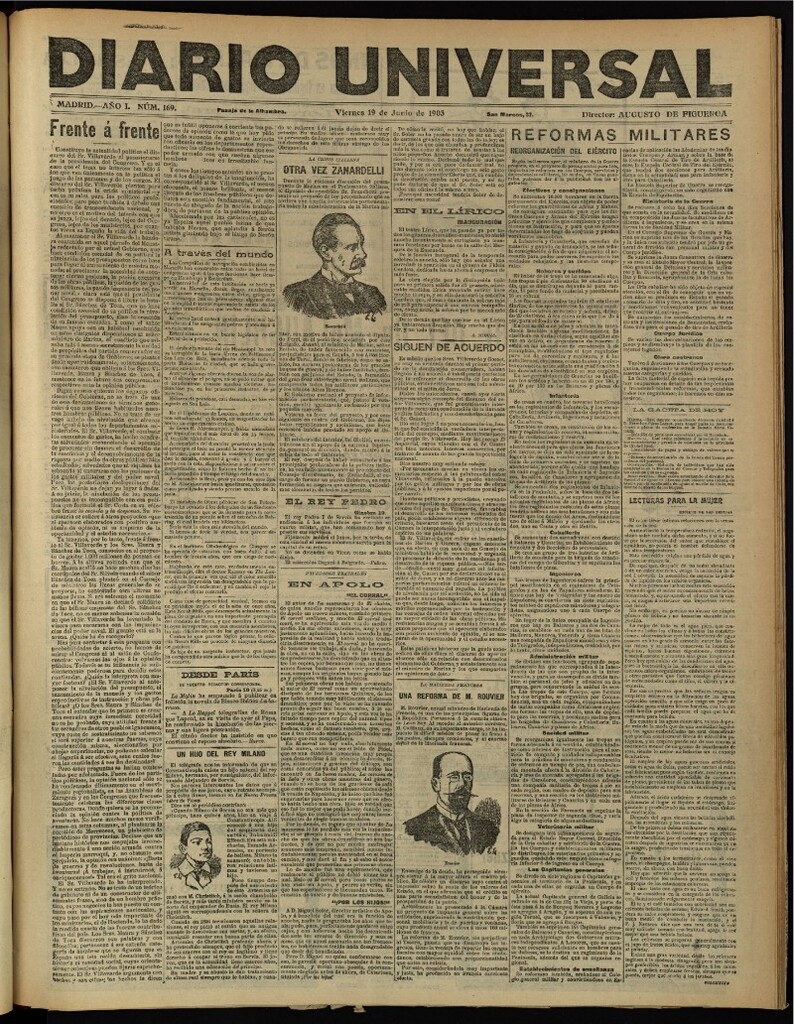 Miniatura de Diario Universal del 19 de junio de 1903, edición de noche