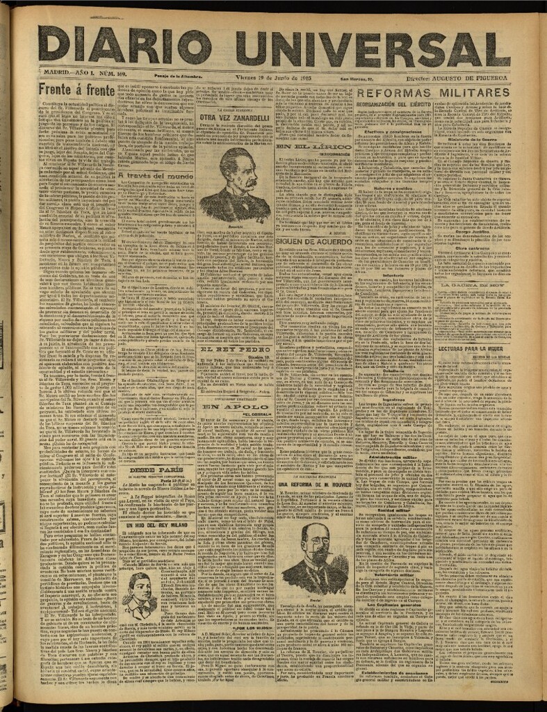 Miniatura de Diario Universal del 19 de junio de 1903, edición de tarde