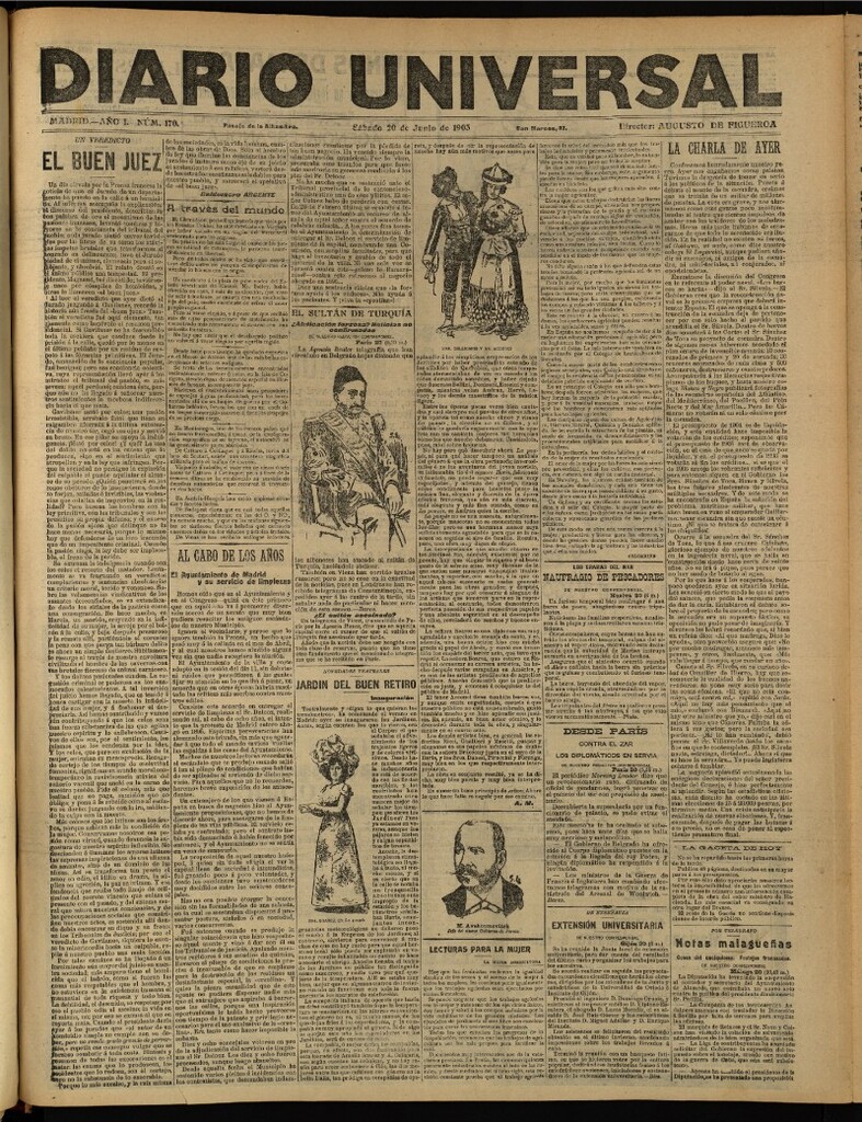 Miniatura de Diario Universal del 20 de junio de 1903, edición de tarde