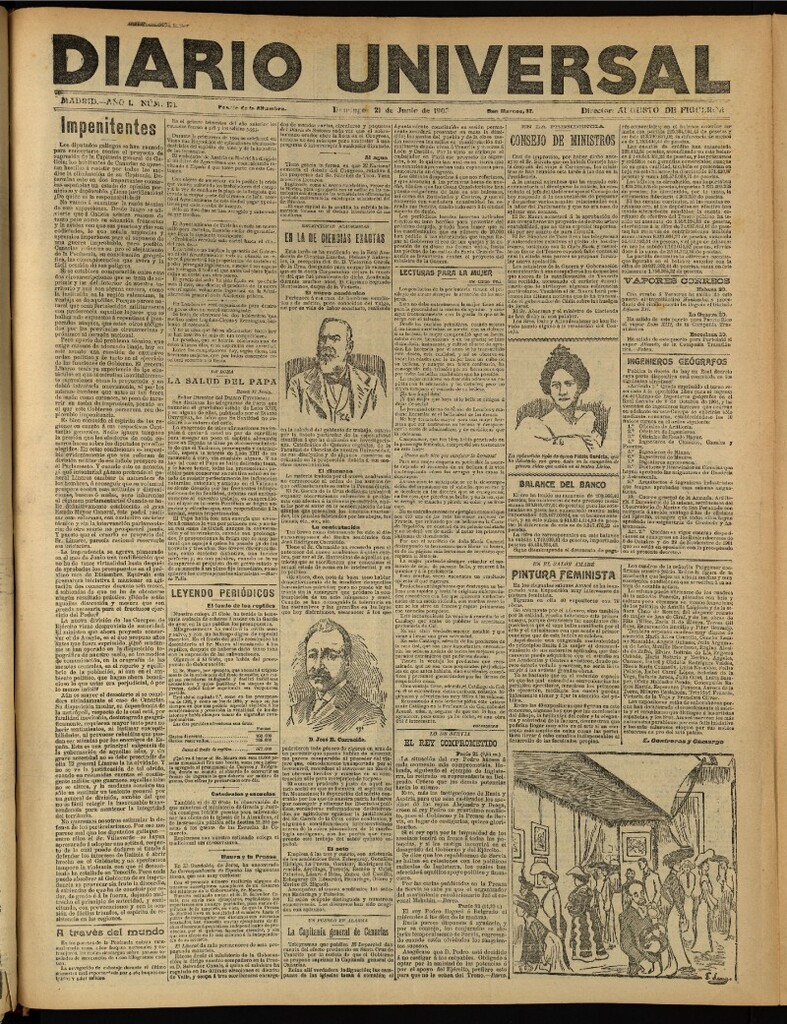 Miniatura de Diario Universal del 21 de junio de 1903, edición de tarde