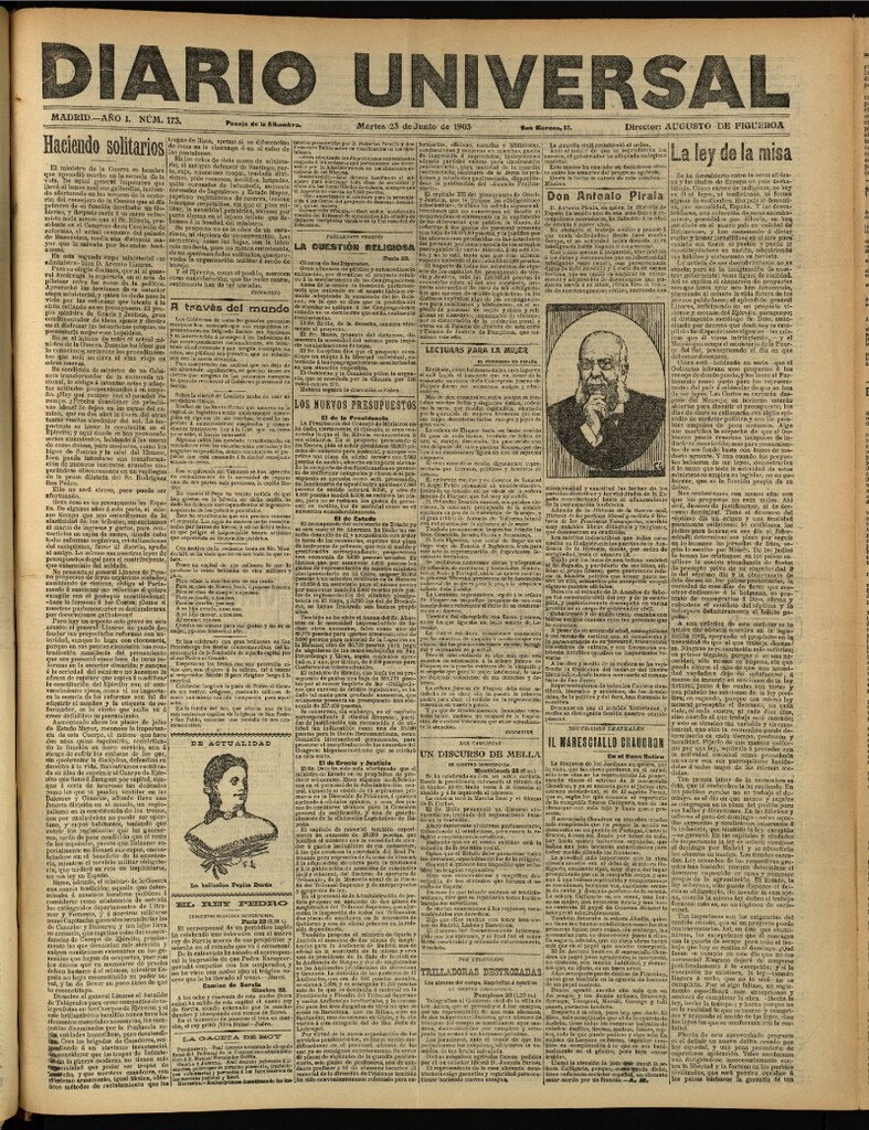 Miniatura de Diario Universal del 23 de junio de 1903, edición de tarde
